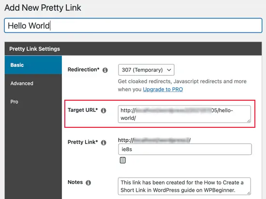    WordPress Pretty Links