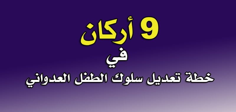9 أركان في خطة تعديل سلوك الطفل العدواني